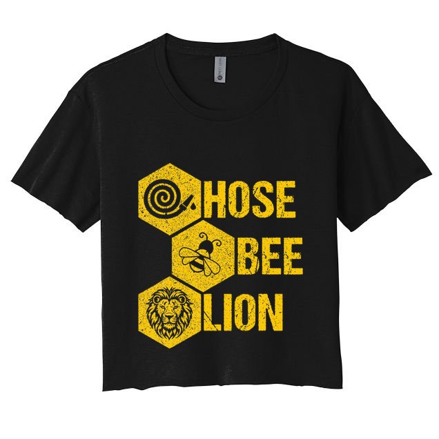Hose Bee Lion Icons Funny Hoes Be Lying Pun Intended Crop Top