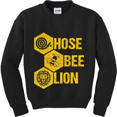 Hose Bee Lion Icons Funny Hoes Be Lying Pun Intended Kids Sweatshirt
