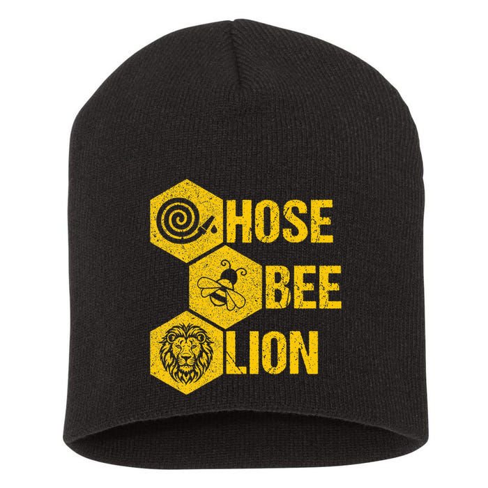 Hose Bee Lion Icons Funny Hoes Be Lying Pun Intended Short Acrylic Beanie