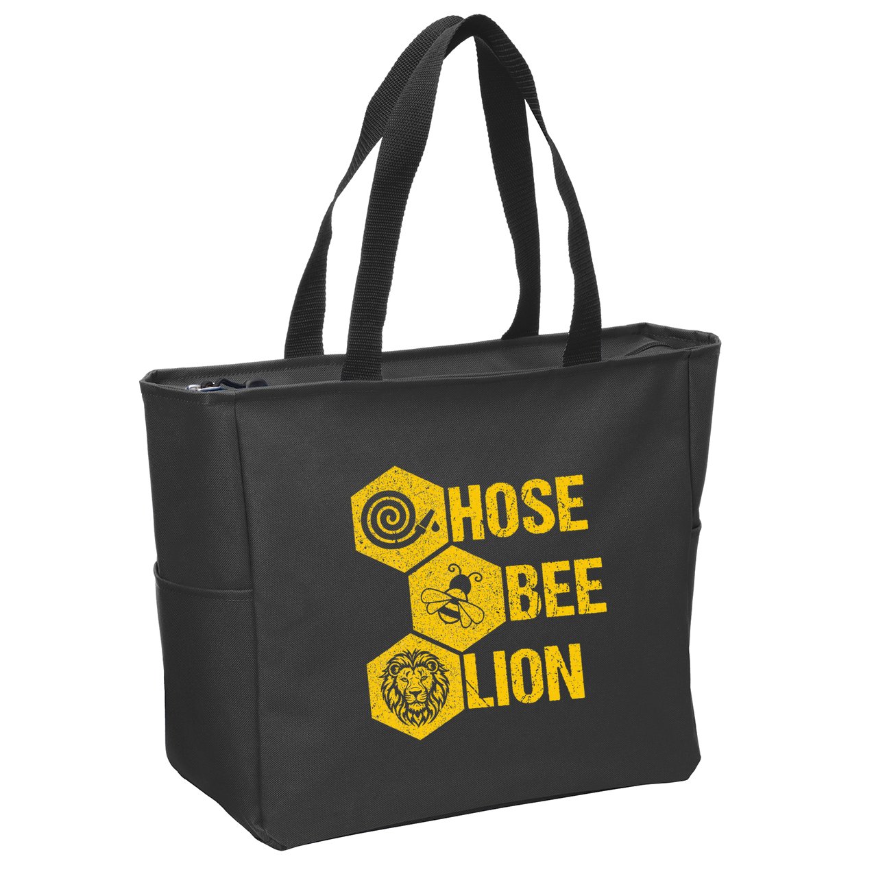 Hose Bee Lion Icons Funny Hoes Be Lying Pun Intended Zip Tote Bag