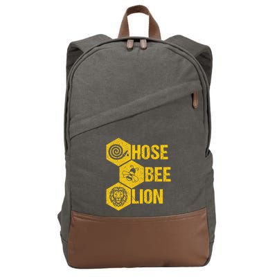 Hose Bee Lion Icons Funny Hoes Be Lying Pun Intended Cotton Canvas Backpack