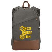 Hose Bee Lion Icons Funny Hoes Be Lying Pun Intended Cotton Canvas Backpack
