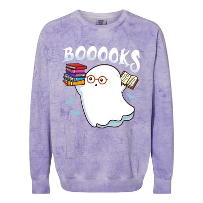 Halloween Books Librarian English Teacher Reader Reading Meaningful Gift Colorblast Crewneck Sweatshirt