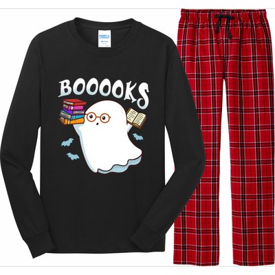 Halloween Books Librarian English Teacher Reader Reading Meaningful Gift Long Sleeve Pajama Set