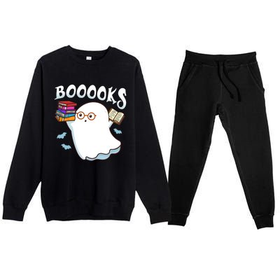 Halloween Books Librarian English Teacher Reader Reading Meaningful Gift Premium Crewneck Sweatsuit Set