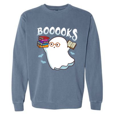 Halloween Books Librarian English Teacher Reader Reading Meaningful Gift Garment-Dyed Sweatshirt