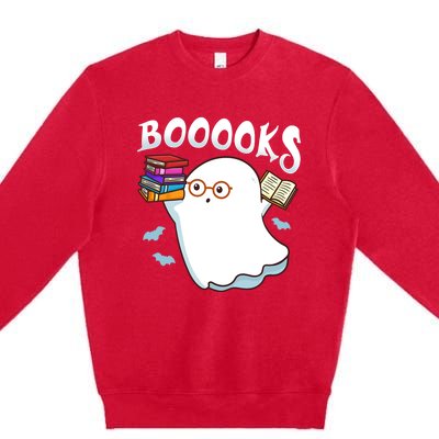 Halloween Books Librarian English Teacher Reader Reading Meaningful Gift Premium Crewneck Sweatshirt