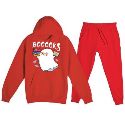 Halloween Books Librarian English Teacher Reader Reading Meaningful Gift Premium Hooded Sweatsuit Set