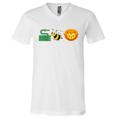 Hose Bee Lion Funny HoS Be Lying V-Neck T-Shirt