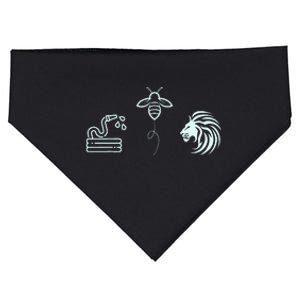 Hose Bee Lion Icons Hoes Be Lying Pun USA-Made Doggie Bandana