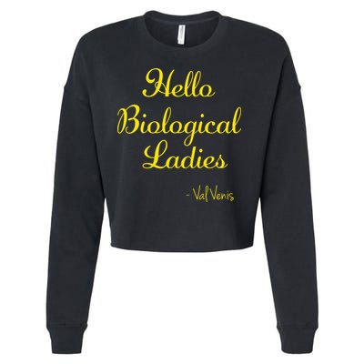 Hello Biological Ladies Val Venis Cropped Pullover Crew