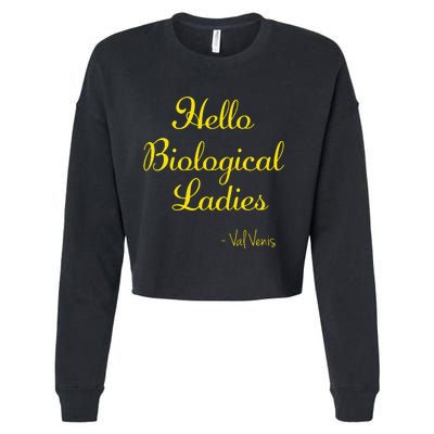 Hello Biological Ladies Val Venis Cropped Pullover Crew