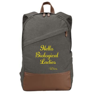 Hello Biological Ladies Val Venis Cotton Canvas Backpack
