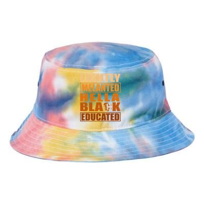 Hella Black Lightly Melanated Educated Juneteenth Tie Dye Newport Bucket Hat