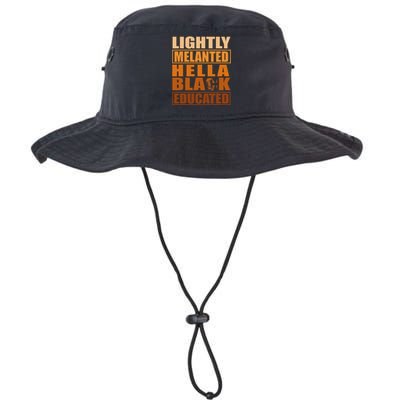 Hella Black Lightly Melanated Educated Juneteenth Legacy Cool Fit Booney Bucket Hat