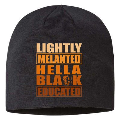 Hella Black Lightly Melanated Educated Juneteenth Sustainable Beanie