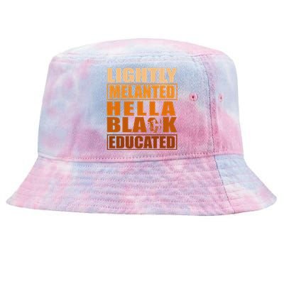 Hella Black Lightly Melanated Educated Juneteenth Tie-Dyed Bucket Hat