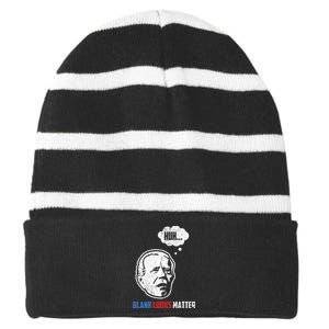 Huh... Blank Looks Matter Striped Beanie with Solid Band