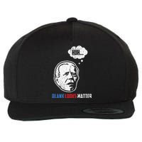 Huh... Blank Looks Matter Wool Snapback Cap