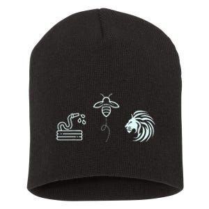 Hose Bee Lion Icons Hoes Be Lying Pun Intended Short Acrylic Beanie