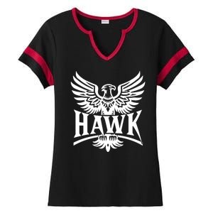 Hawk Bird Logo Ladies Halftime Notch Neck Tee