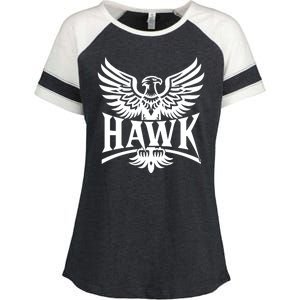 Hawk Bird Logo Enza Ladies Jersey Colorblock Tee