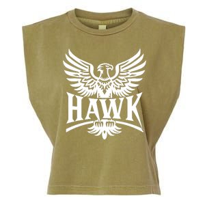 Hawk Bird Logo Garment-Dyed Women's Muscle Tee