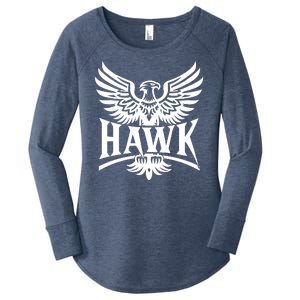 Hawk Bird Logo Women's Perfect Tri Tunic Long Sleeve Shirt