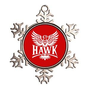 Hawk Bird Logo Metallic Star Ornament