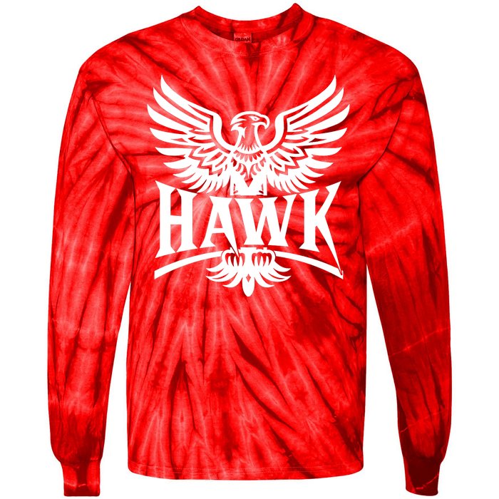 Hawk Bird Logo Tie-Dye Long Sleeve Shirt