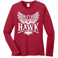 Hawk Bird Logo Ladies Long Sleeve Shirt