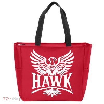 Hawk Bird Logo Zip Tote Bag
