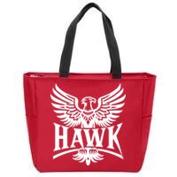 Hawk Bird Logo Zip Tote Bag