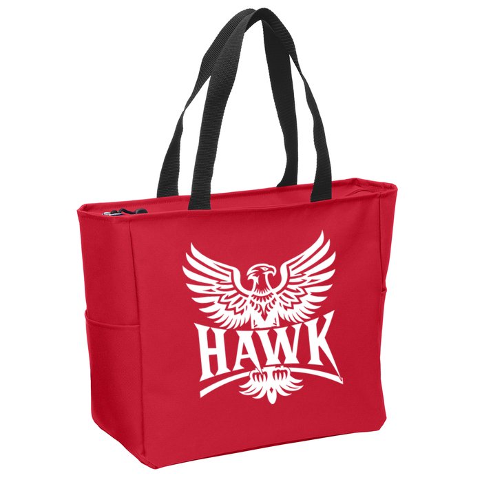 Hawk Bird Logo Zip Tote Bag
