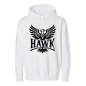 Hawk Bird Logo Garment-Dyed Fleece Hoodie