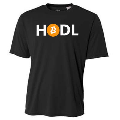 Hodl Bitcoin Logo Cryptocurrency Btc Gift Cooling Performance Crew T-Shirt