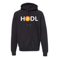 Hodl Bitcoin Logo Cryptocurrency Btc Gift Premium Hoodie