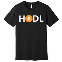 Hodl Bitcoin Logo Cryptocurrency Btc Gift Premium T-Shirt