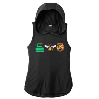 Hose Bee Lion Hose Be Lying Funny Ladies PosiCharge Tri-Blend Wicking Draft Hoodie Tank