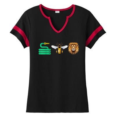 Hose Bee Lion Hose Be Lying Funny Ladies Halftime Notch Neck Tee