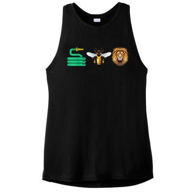 Hose Bee Lion Hose Be Lying Funny Ladies PosiCharge Tri-Blend Wicking Tank