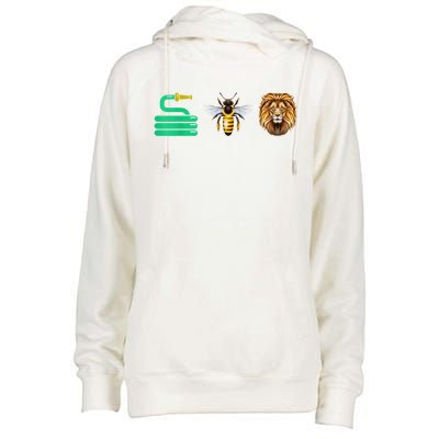 Hose Bee Lion Hose Be Lying Funny Womens Funnel Neck Pullover Hood