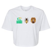 Hose Bee Lion Hose Be Lying Funny Bella+Canvas Jersey Crop Tee