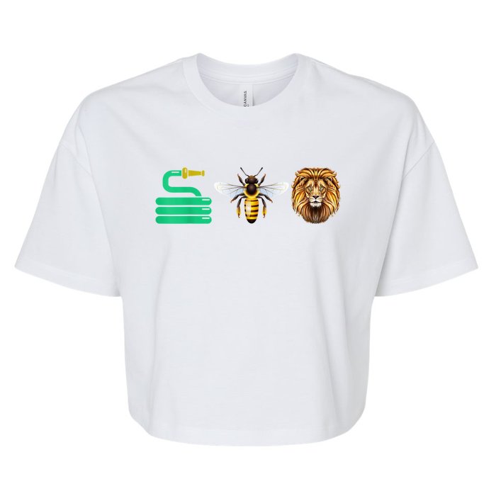 Hose Bee Lion Hose Be Lying Funny Bella+Canvas Jersey Crop Tee