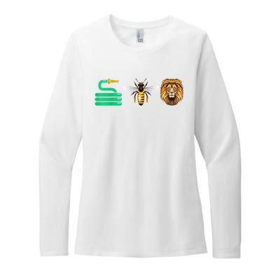 Hose Bee Lion Hose Be Lying Funny Womens CVC Long Sleeve Shirt