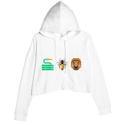 Hose Bee Lion Hose Be Lying Funny Crop Fleece Hoodie