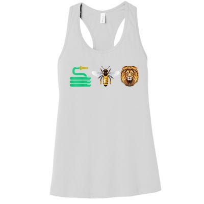 Hose Bee Lion Hose Be Lying Funny Women's Racerback Tank