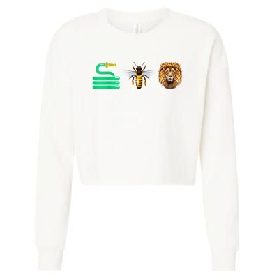 Hose Bee Lion Hose Be Lying Funny Cropped Pullover Crew