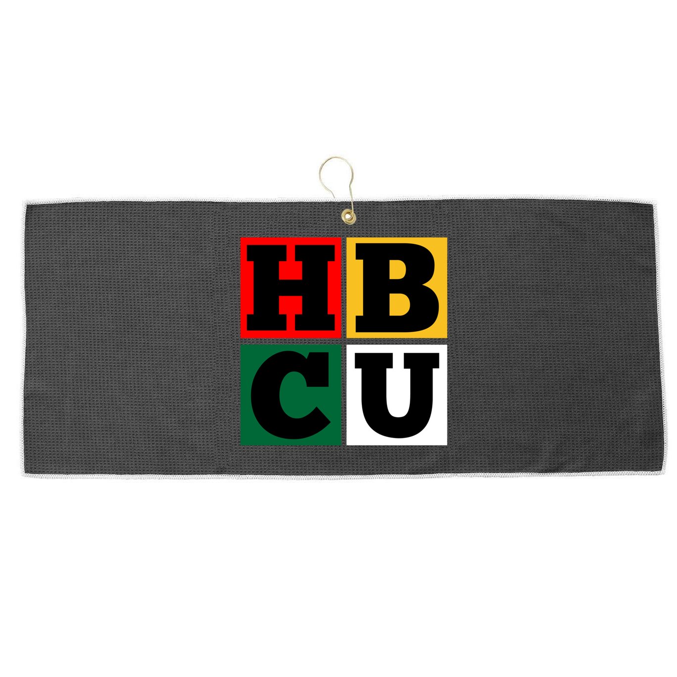 Hbcu Block Letters Grads Alumni Gift Large Microfiber Waffle Golf Towel
