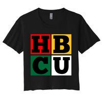 Hbcu Block Letters Grads Alumni Gift Women's Crop Top Tee